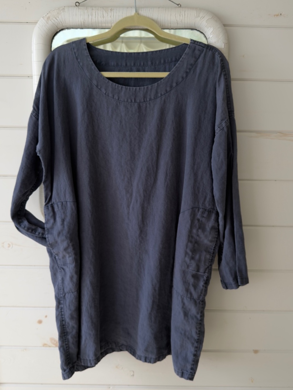 Flax linen tunic top